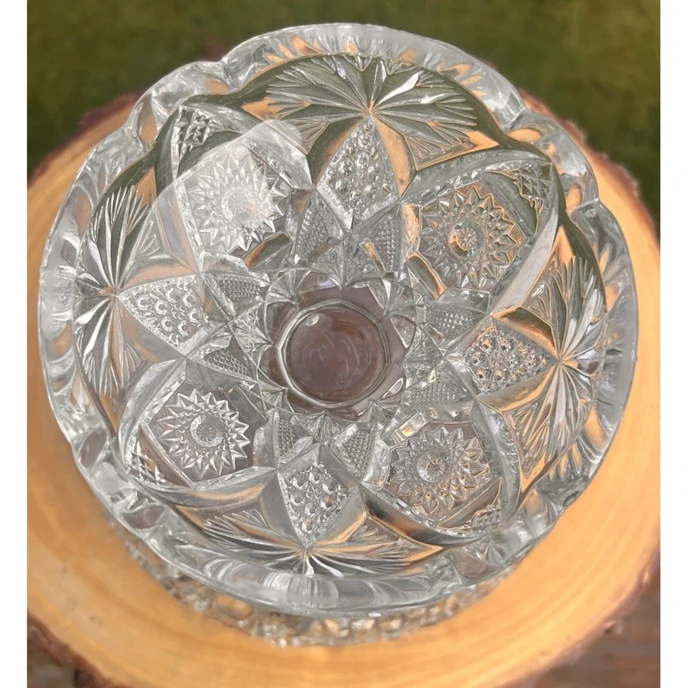 Antique 1906 US Glass Regal Oklahoma EAPG Pedestal Compote Bowl 8.25